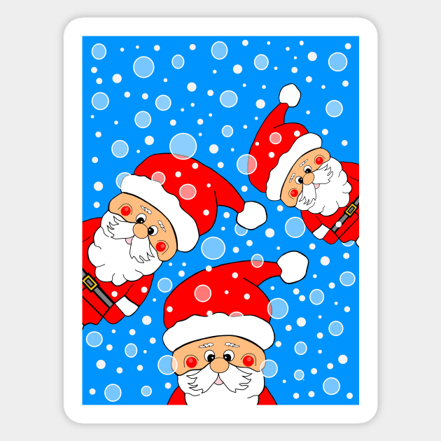 PEEK A Boo Funny Santa Claus Sticker by SartorisArt1